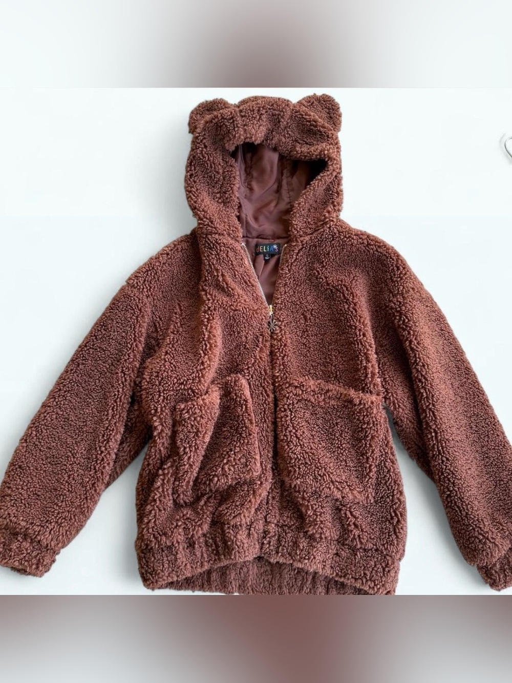 dELiA*s Dolls Kill Bear In Mind Fuzzy Teddy Jacket S - Picture 3 of 5